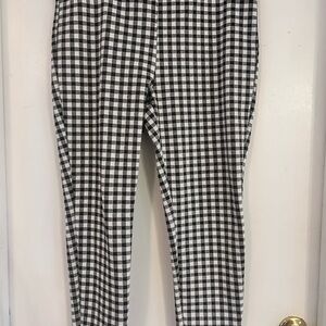 Stylish Black and White Checkered Women's Pants